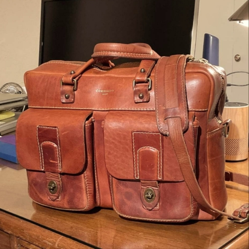 Coronado Leather Men's Luxury Briefcase